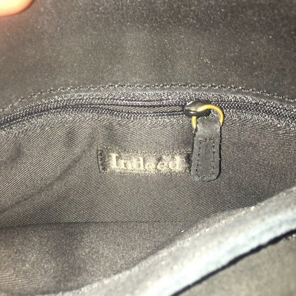 Sold Vintage Indeed Sm Black Suede Embellished Bag - Picture 4 of 5